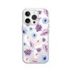 iPhone 14 Pro Max Case with MagSafe, Transparent, Silicone Flexi, Blue, Purple Flowers