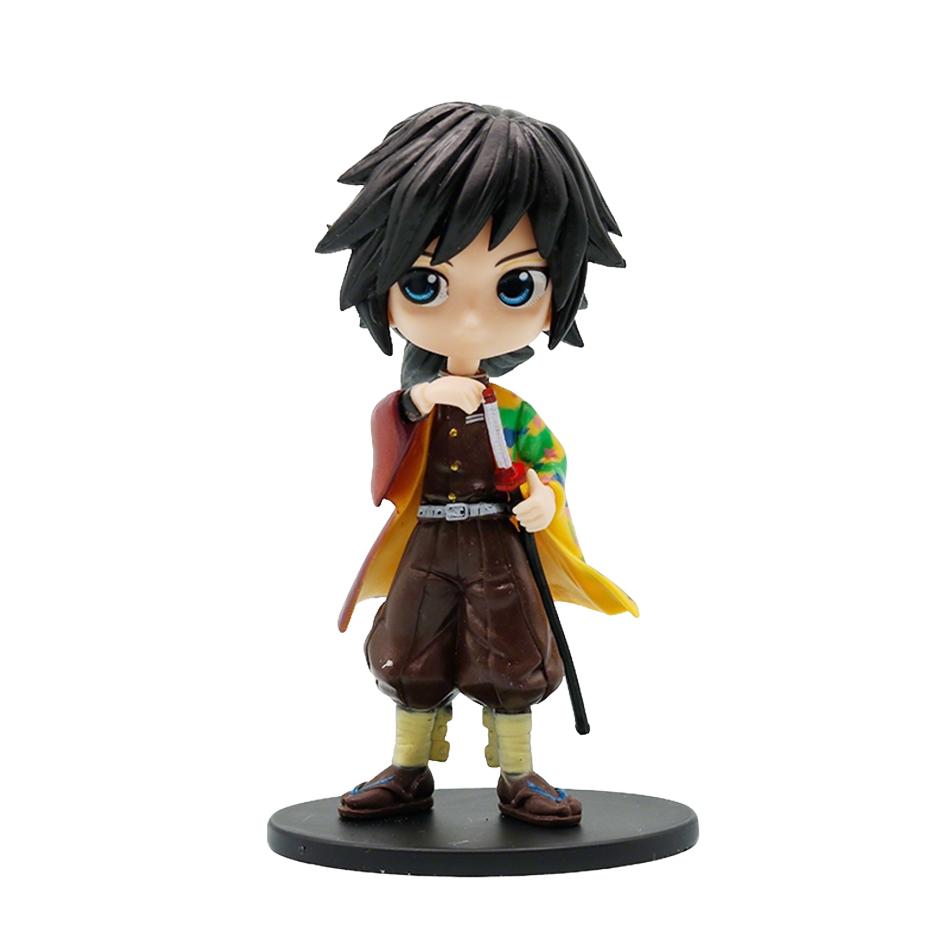 New Anime 13Cm Demon Slayer Figure Nezuko Tanjirou Zenitsu Inosuke Kyoujurou Giyuu Kawaii Qposket Pvc Model Toys Children Gift