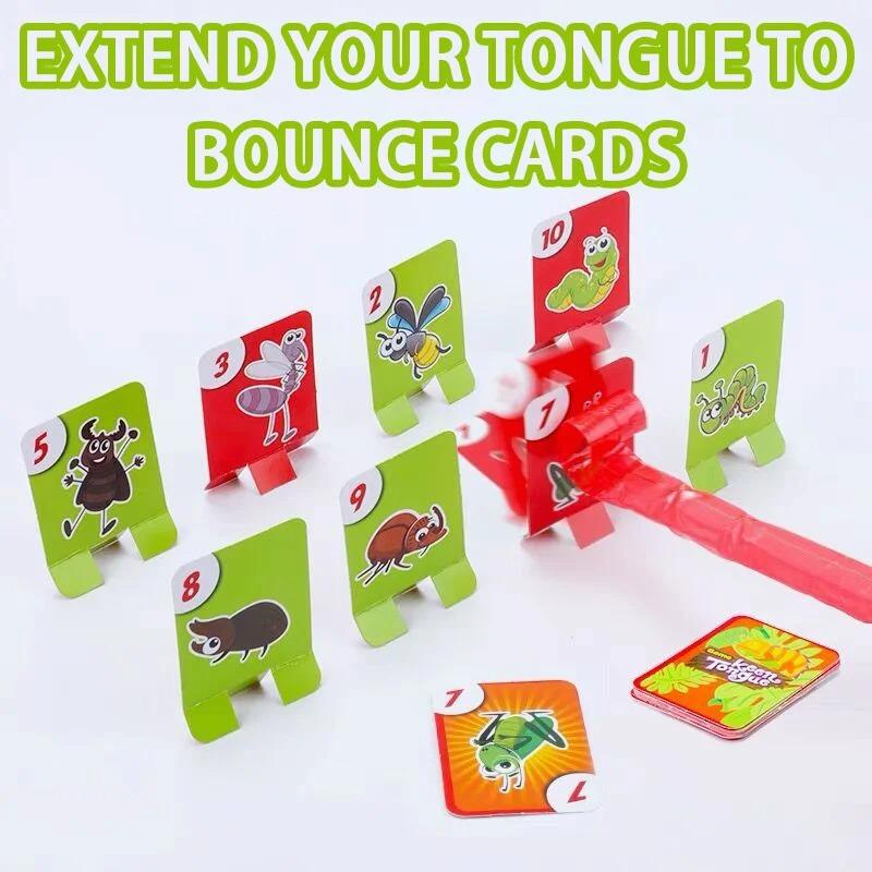 Masque Grenouille Drôle avec Langue Remuante Cartes à lécher Jouets Puzzle de Bureau Antistress pour Fête de Famille