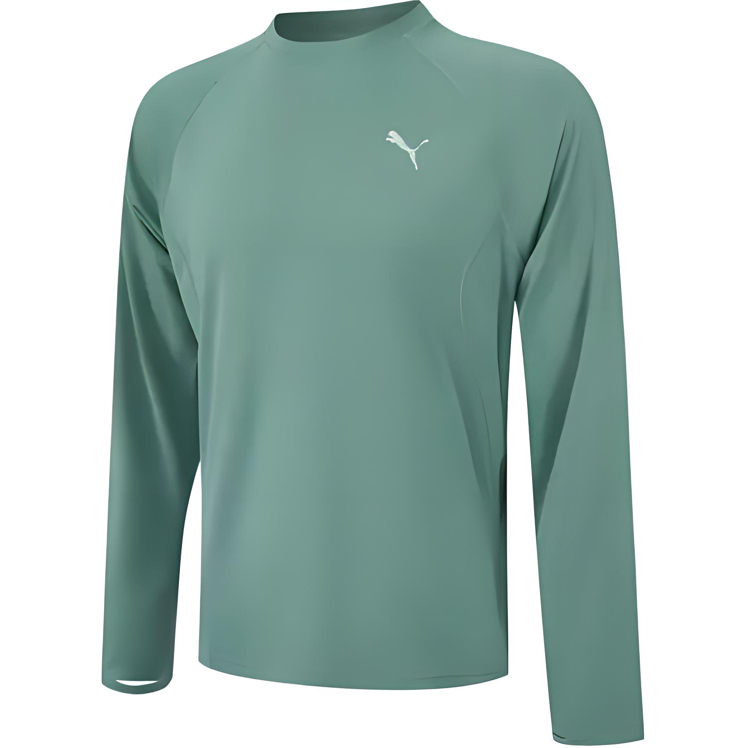 

Puma Woven Sports Long Sleeve Breathable T-Shirt Men Tops Teal 527242-30 S