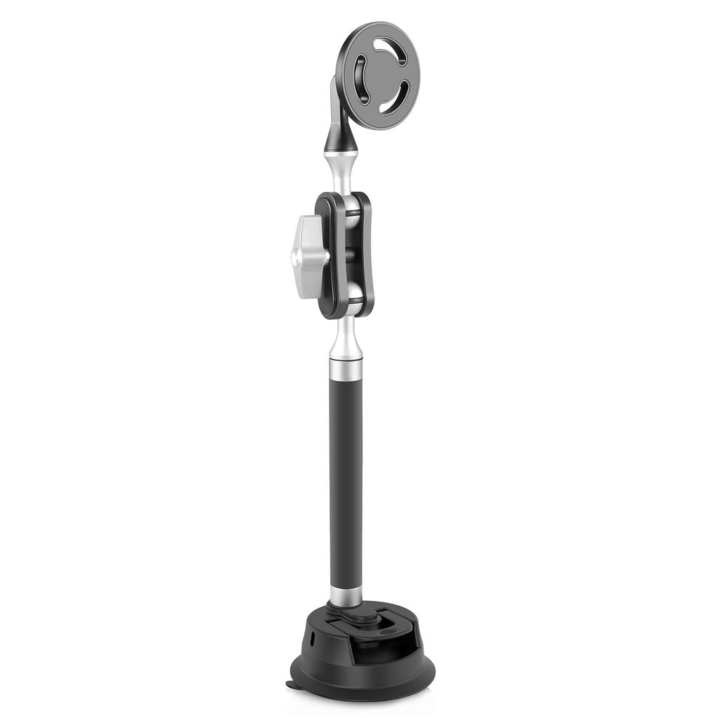 PULUZ PU273B Supporto per telefono a ventosa Supporto a ventosa Lega di alluminio con vite da 1/4 di pollice Doppio