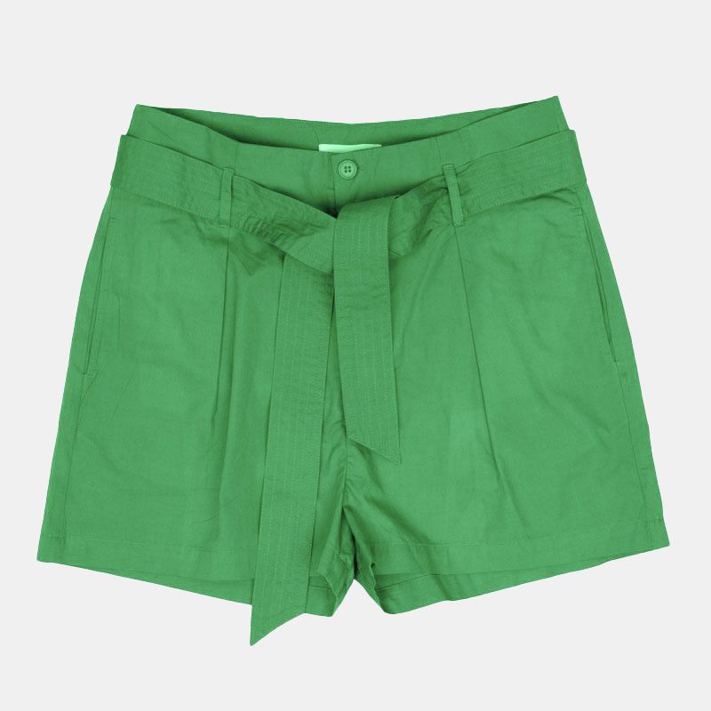 

Короткая юбка из хлопка кира с поясом Женская ANTIK BATIK XS зелёный