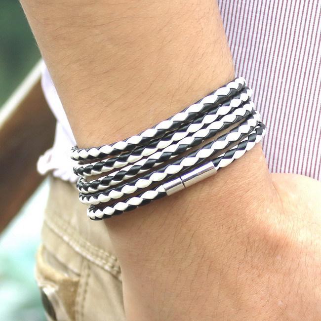 Unisex Handmade Multi-layer Leather Cord Bracelet - Japanese Korean Style Wristband Jewelry