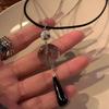 Chinese Style Hand-woven Water Drop Round Necklace Antique Collarbone Chain Personality Internet Celebrity with the Same Item Women