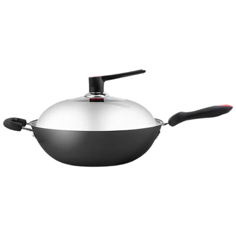 COOKER KING Non-Coated Cast Iron Wok