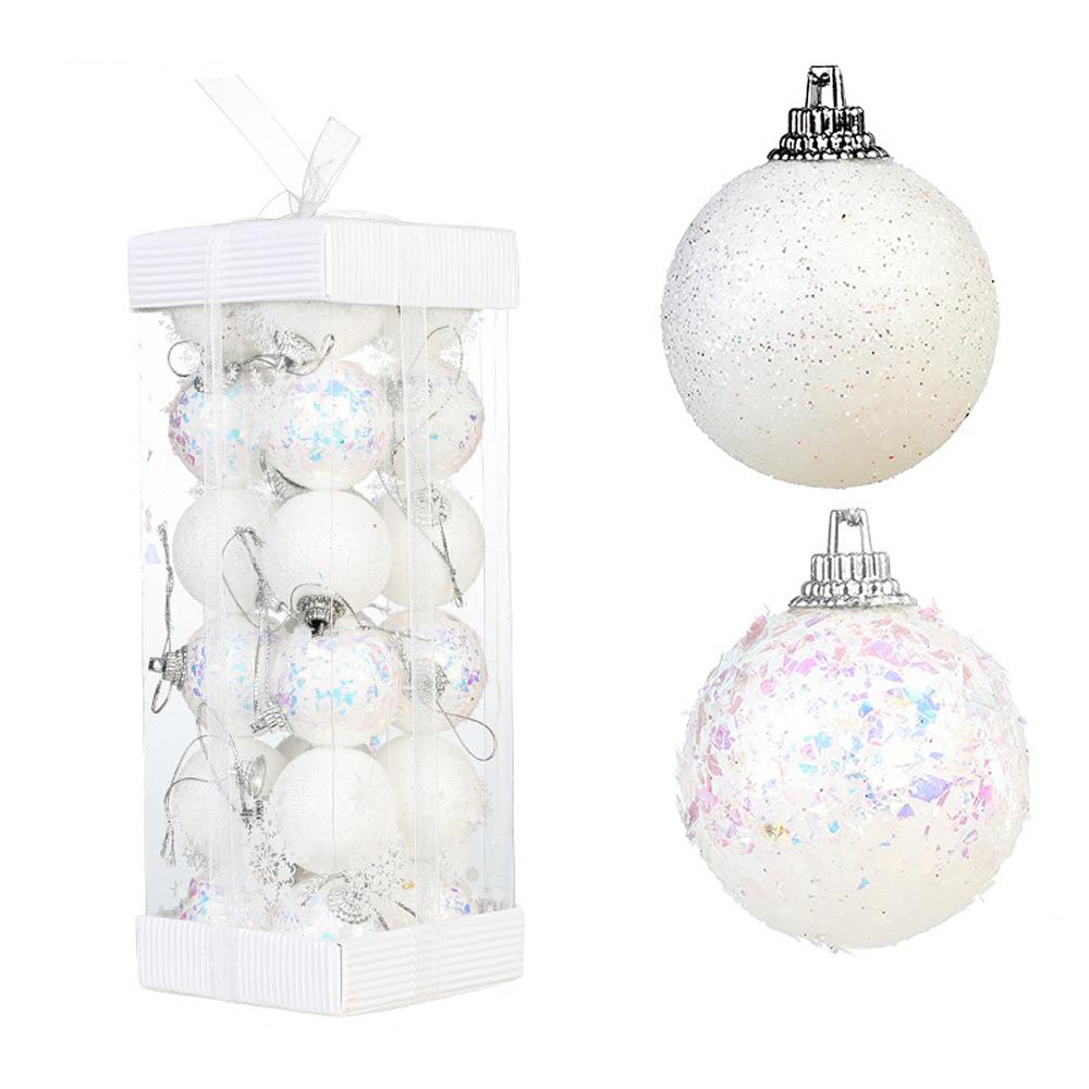 6cm/3.5cm Christmas Hanging Balls Plastic Christmas Tree Pendants  Hotel Office Decor