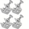 Mini Sargento Tipo C - Acero Inoxidable 304 Duradero, Tamaño Ajustable de 20 mm, para Carpintería y Proyectos DIY, Herramienta Industrial, Color Plateado