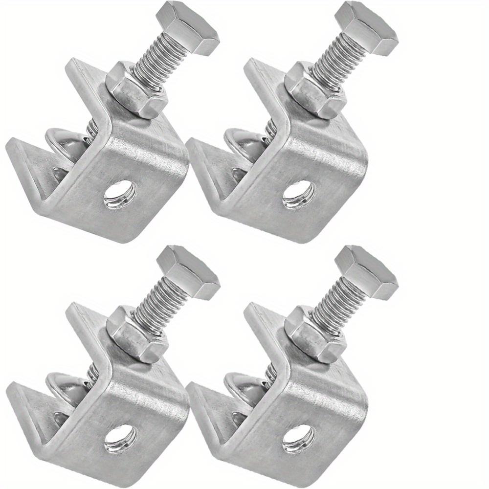 Mini Sargento Tipo C - Acero Inoxidable 304 Duradero, Tamaño Ajustable de 20 mm, para Carpintería y Proyectos DIY, Herramienta Industrial, Color Plateado