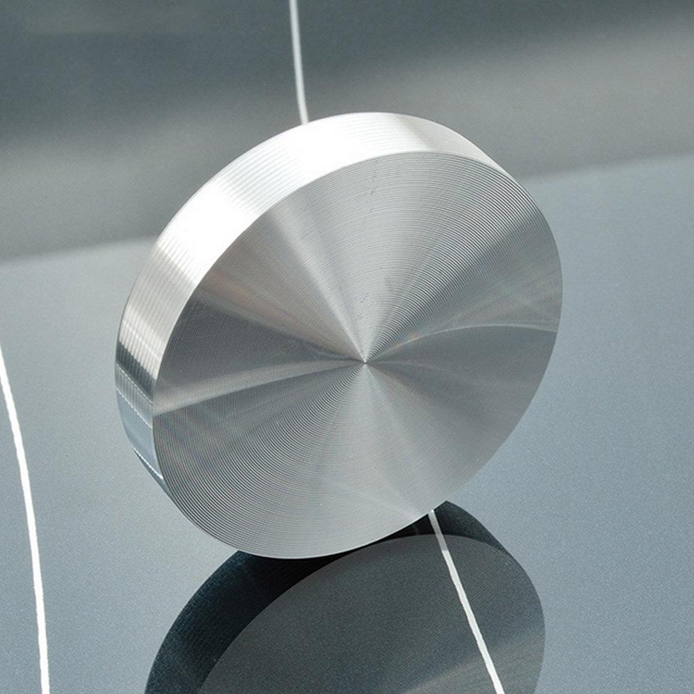 

6Pcs Thick Aluminum Circle Disc Glass Tops Adapter Smooth Surface Round Aluminum Alloy Discs for Glass Table Top Conversion 2X2X0.7CM
