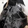 Haunting Halloween Decorative Witch Broom Personalized Fabric and Wood Witch Broom Sculpture for Halloween Celebration