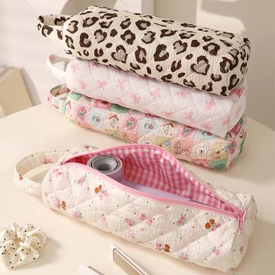 Quilted Travel Storage Bag Shockproof Padded Portable Hair Tools Bag Large Capacity Hair Straightener Container for Home Storage