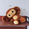 Cute Brown Big Ear Plush Toy Soft Stuffed Animal Doll Cuddly Kawaii Companion for Kids Bedroom Decor Birthday Gift