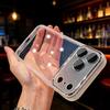 Soft Frosted Lens Film Case for Apple 17 Pro Max/15 Pro/13 Pro Max - Transparent & Simple Design