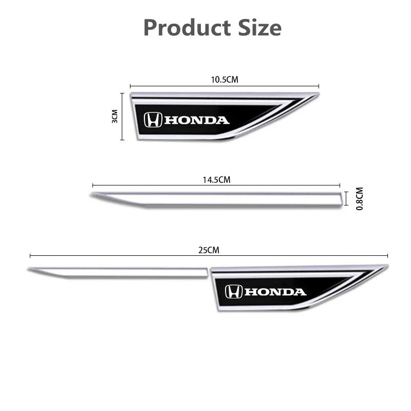 Honda Metal Stickers 2Pcs Car Body Decoration Stickers For Honda Civic Fit Jazz Accord Pilot CRV Odyssey Passport City Shuttle