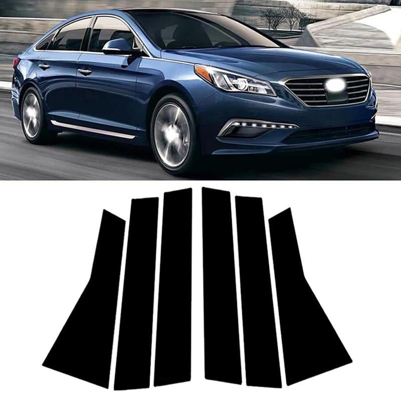Car Central Middle Column PC Window Trims Decoration B C Pillar Strip Car Good for Hyundai Sonata 2015-2019