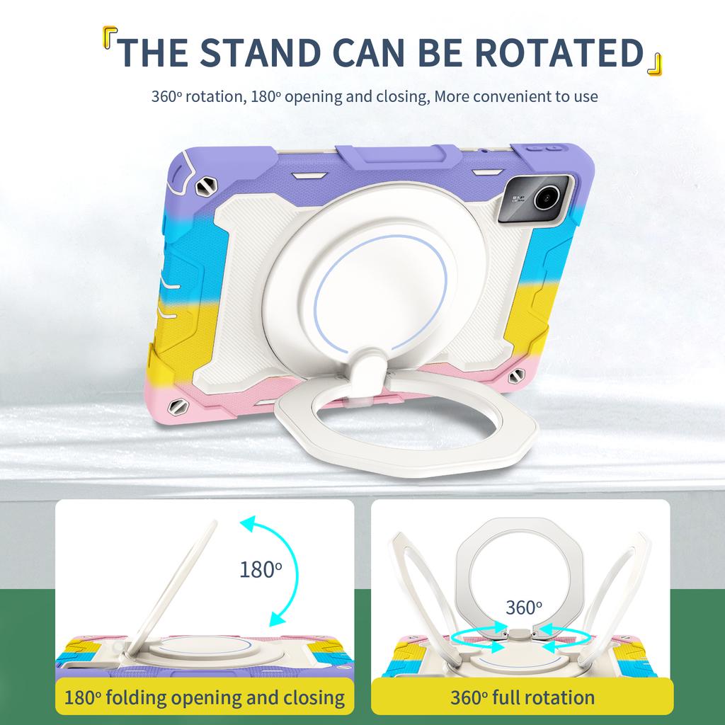Armor Rotatable Stand Case For Lenovo Xiaoxin Pad 2024 Tab M11 TB-330FU 331FC 11" Heavy Duty Cover With Handle Grip Shockproof