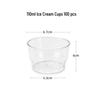 Bellflower Disposable Ice Cream and Yogurt Paper Cups, Portioning Small White Bowls