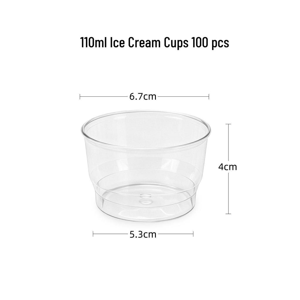 Bellflower Disposable Ice Cream and Yogurt Paper Cups, Portioning Small White Bowls