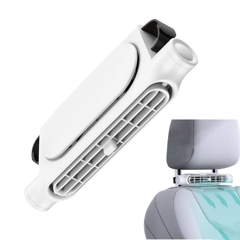 Backseat Fan Cooling Car Backseat Fan Angle Adjustable 3000mAh Rechargeable 3-Speed Adjustable Cooling Devices For Truck Camping