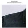 National Trend Men's Jacquard Denim Short-Sleeve Shirt - Summer Loose Fit Casual Style