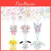 High Quality Hello Kitty Melodi Kuromi Fluffy Floral Plush Toy Keychain