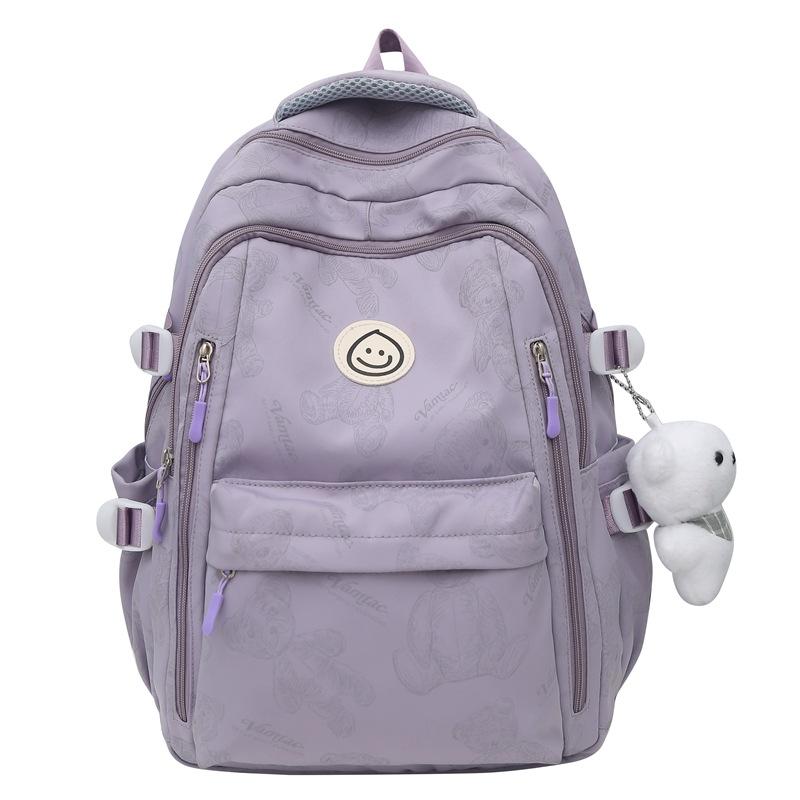 School bag for girls, high school students, large-capacity high school burden reduction backpack for primary school students, high-value lightweight