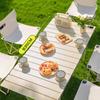 Tan Portable Outdoor Chair and Table Set