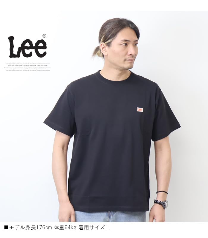 Lee Back Print Black Men's T-Shirt,