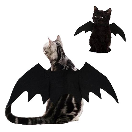 Kočičí netopýří křídla Pet Halloweenský kostým Fotografická rekvizita Cosplay Černá netopýří křídla pro kočky a psy Halloweenská párty Doplňek pro převlečení