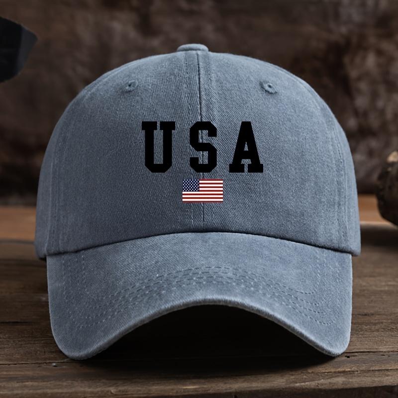 American Printed Baseball Cap for Men and Women, Outdoor Fashion Versatile, Daily Casual Duckbill Cap