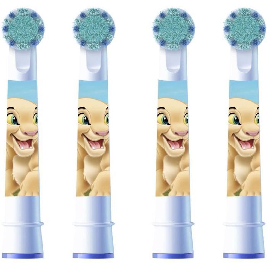 Brossettes - ORAL-B - Roi Lion - 4 unités - Filaments extra souples - Conçue pour enfants 3+