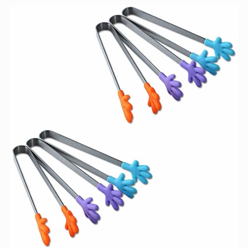 

Set of 6 mini silicone tongs, perfect for yakiniku, pasta, and microwave cooking. Convenient storage. Colorful tongs for yakiniku.