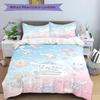 3pcs Cinnamoroll's 20th Anniversary Celebration Print Cover Set Ultra Soft, Breathable, and Comfortable Bedding with Stylish Design for Bedroom a