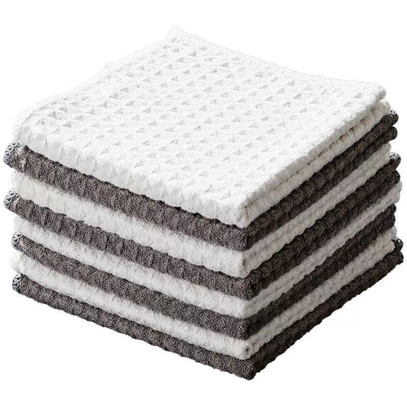 Waffle Pattern Multi-Purpose Cleaning Cloth for Kitchen, Bar, and Dishwashing - Thick Scouring Pad