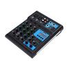 4 Channel Sound Mixer Mic Set with Dual Wireless UHF Microphone RGB Mixing Console for Home Karaoke DJ Support MP3