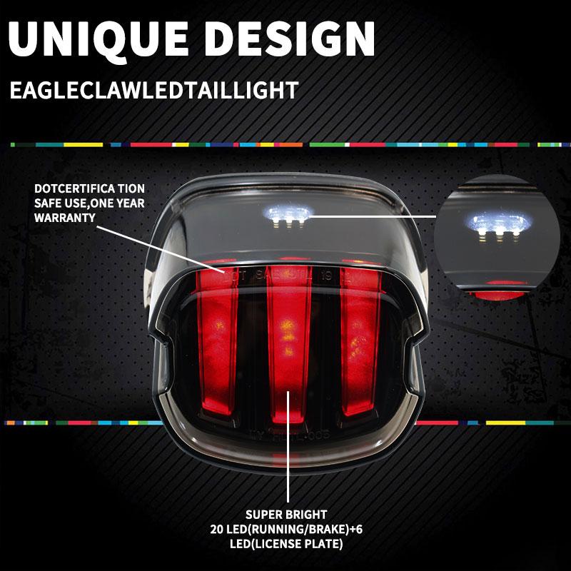 LED Tail Light LED Brake Turn Signal Rear Light Motorcycle For Fatty 883 1200 Gliding Harley Dyna Sportster Brake light