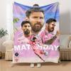 Leo Messi's Iconic Jersey Blanket Warmthful Decor Suitable for Bed Picnics Seaside Four Seasons Universal Stylish Decor Birthday Christmas Gift Blanke