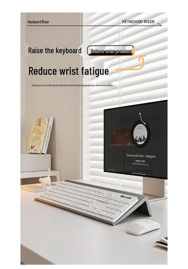 Rutschfester kippbarer Tastaturständer für Desktop, Laptop, Maus, Büroaufbewahrung