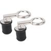 2PCS Boat Plug Snap Handle Stainless Steel Boat Drain   Plug Marine Rubber Plug Accessories for Ships Yachts