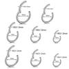 10pcs/lot Steel Hinged Segment Nose Hoop Rings Septum Piercing Daith Hoop Earring Lip Cartilage Piercings Women Jewelry 14G-20G