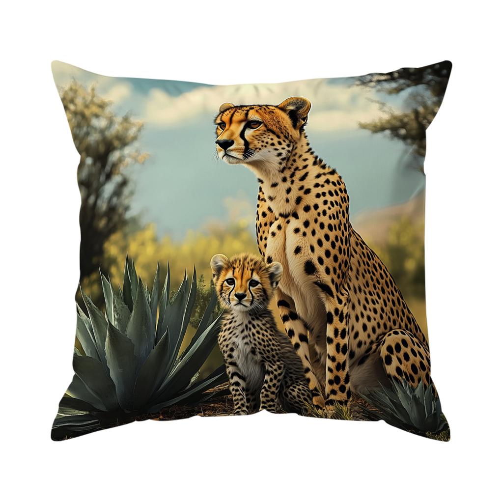 African Animals Cushions Pillowcase Polyester Cushion Cover Throw Pillow Pillowcover Home Car Sofa Decor