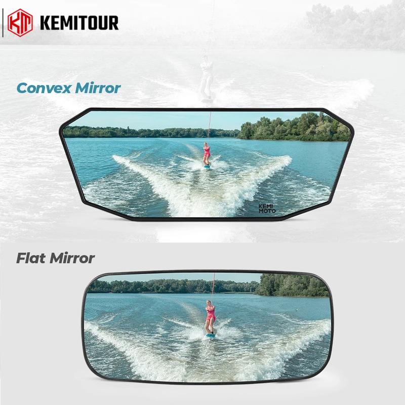 Marine Mirror Universal Boat Mirrors Rear View for Ski Boats Pontoon Boat Water Sport Watercraft Surfing
