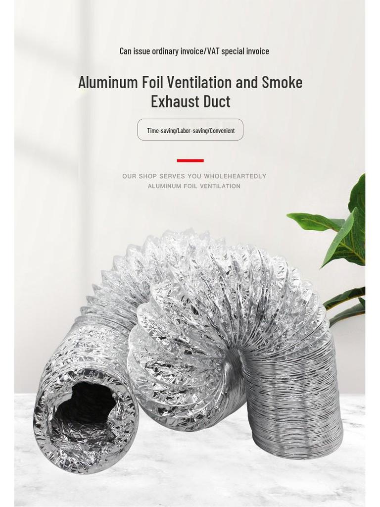 200mm Diameter Extendable Flexible Duct for Central Air Conditioning Ventilation with Reinforced Insulation