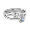 Moonstone Infinity Knot Bypass Ring - 925 Sterling Silver