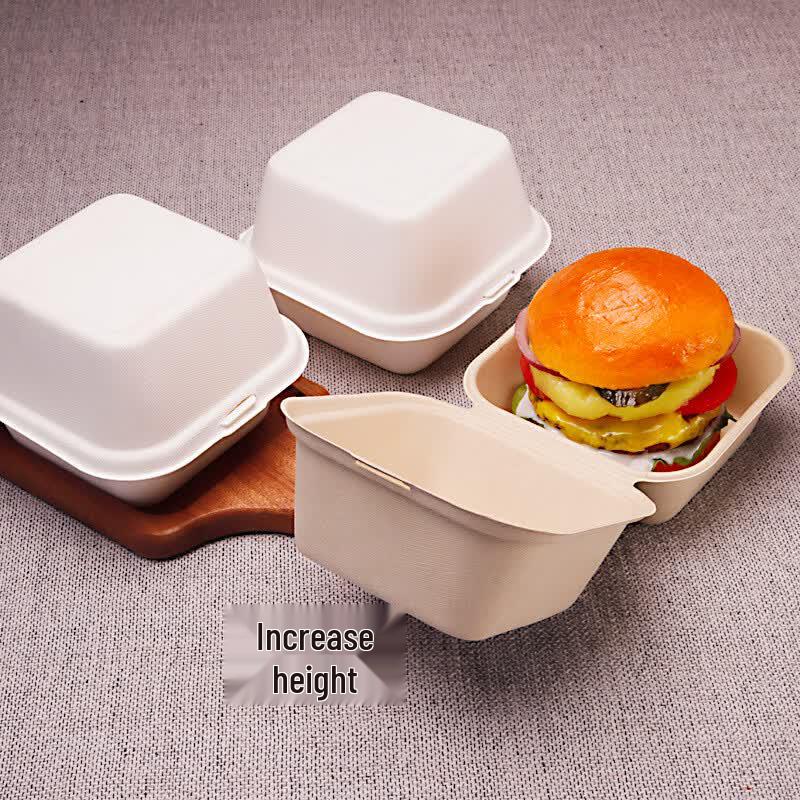 Degradable Tall Burger Boxes with Lids