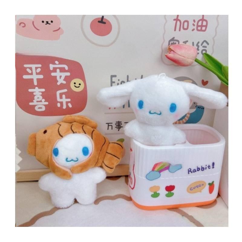 Cute Plush Keychain Bag Charm With Taiyaki Design
