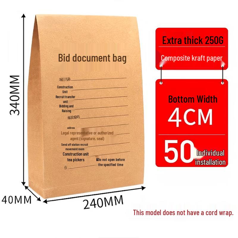 Fei Ang Kraft Bid Document Bag