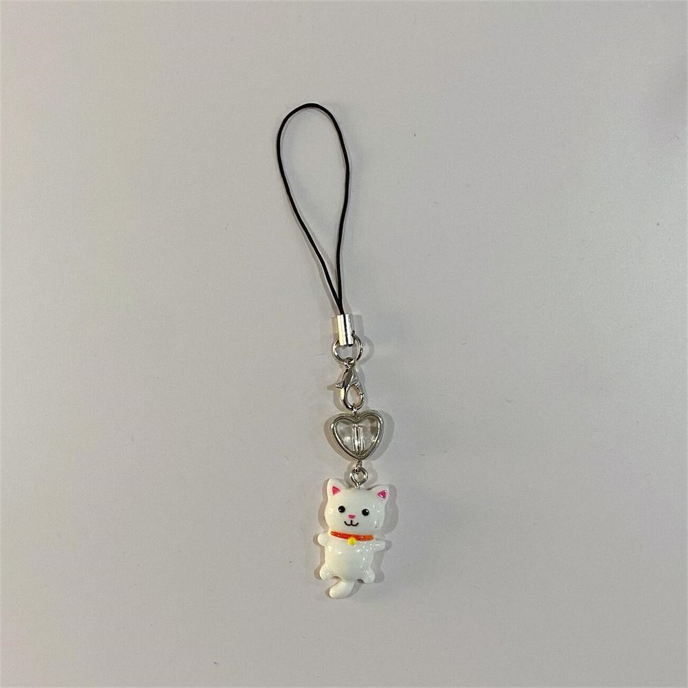 Cellphone Chain Y2K Phone Charm Cat Pendant Phone Lanyard Bag Decor Cat Phone Strap Women Girls