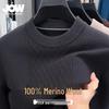JOW Men's Half-High Collar Pure Wool Sweater