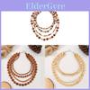Collier Bohème Multicouche en Perles de Bois pour Femmes Accessoire de Mode d'Été